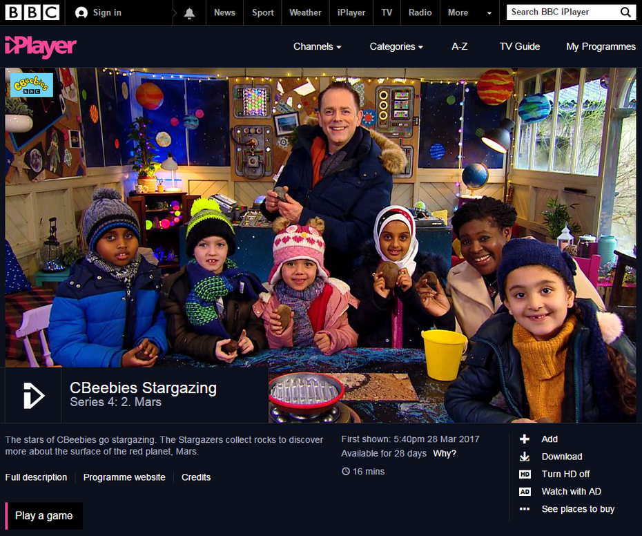 CBeebies Websites: Fun and Games Screenshot