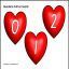 Numbers on hearts
