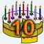 Birthday cake numbers to 10