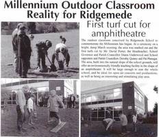 <p>Coverage of the turf cutting ceremony for the Parish Magazine.</p>