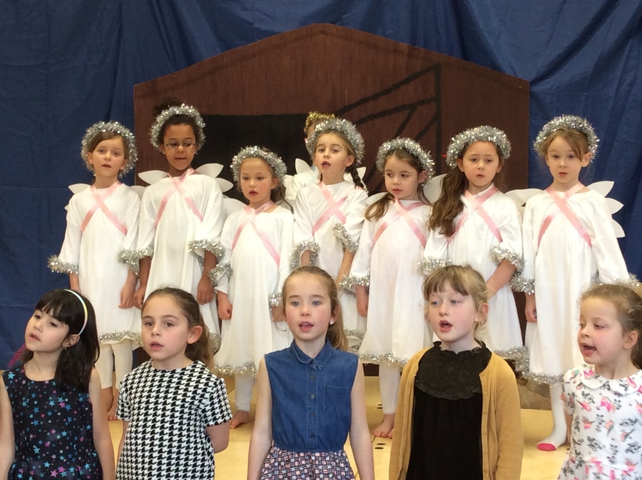 The angels told the shepherds that the baby was born.