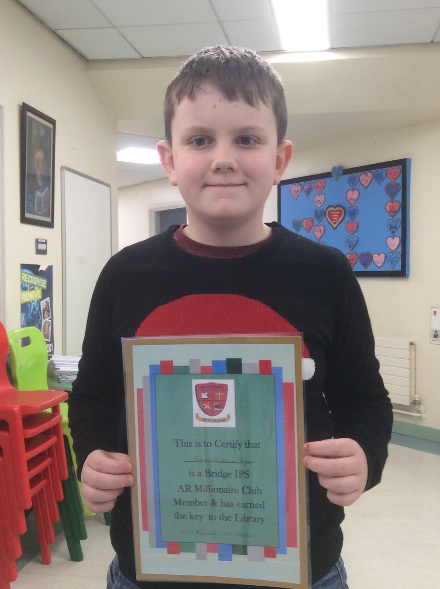 Congratulations to Frankie who has read loads of books to become word millionaire number 5 