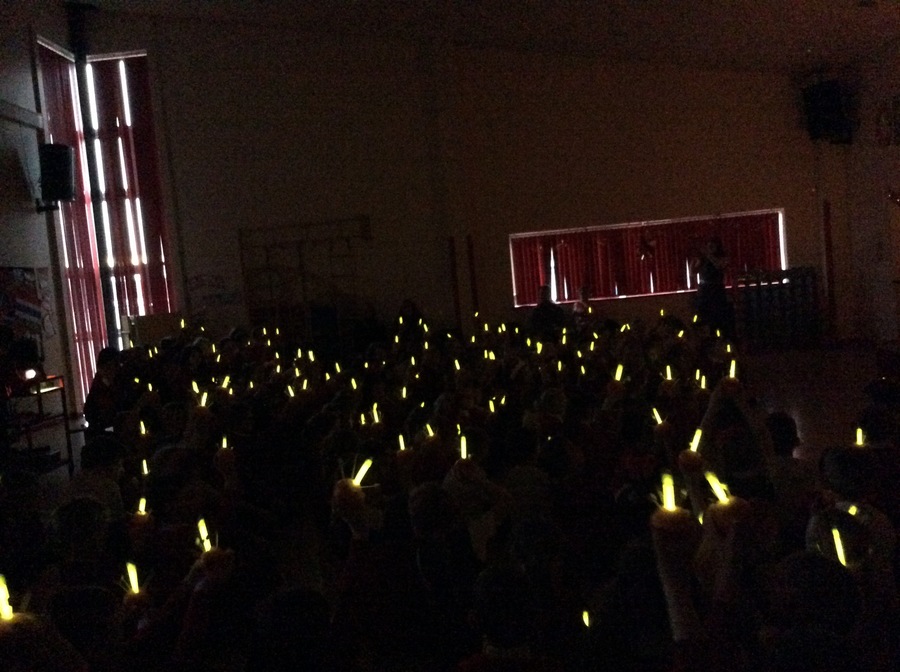 An amazing image of our Christingle service.