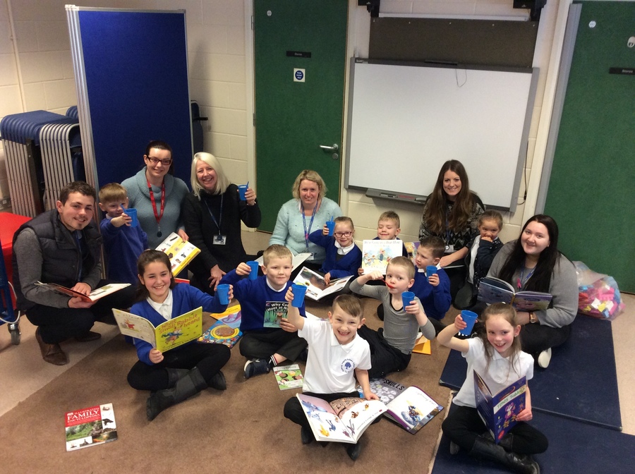 We celebrated World Book Day with hot chocolate and a good book on our snow day!