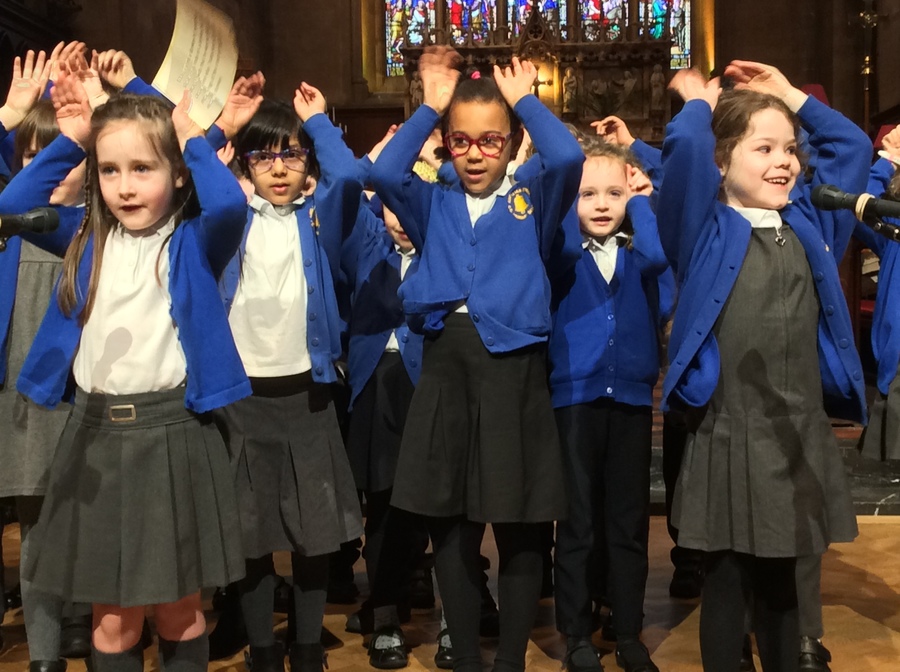 Tiger class singing 'Silly Donkey.'