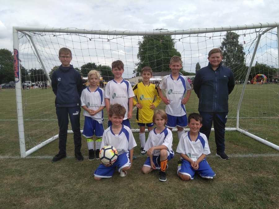 The Badgers Football Team with their managers ex-pupils Sam and Eli at the Small Schools Football Tournament - June 2018