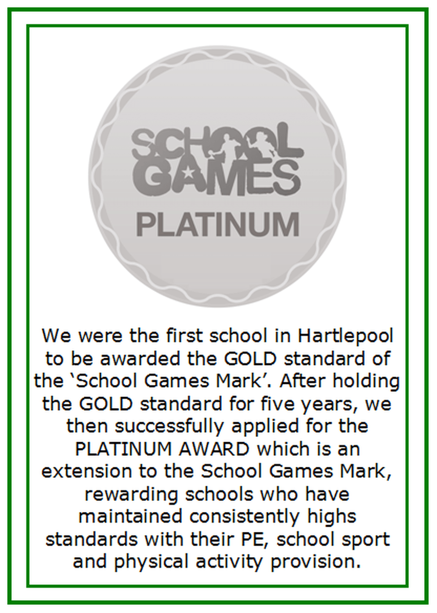 School Games Award – Platinum