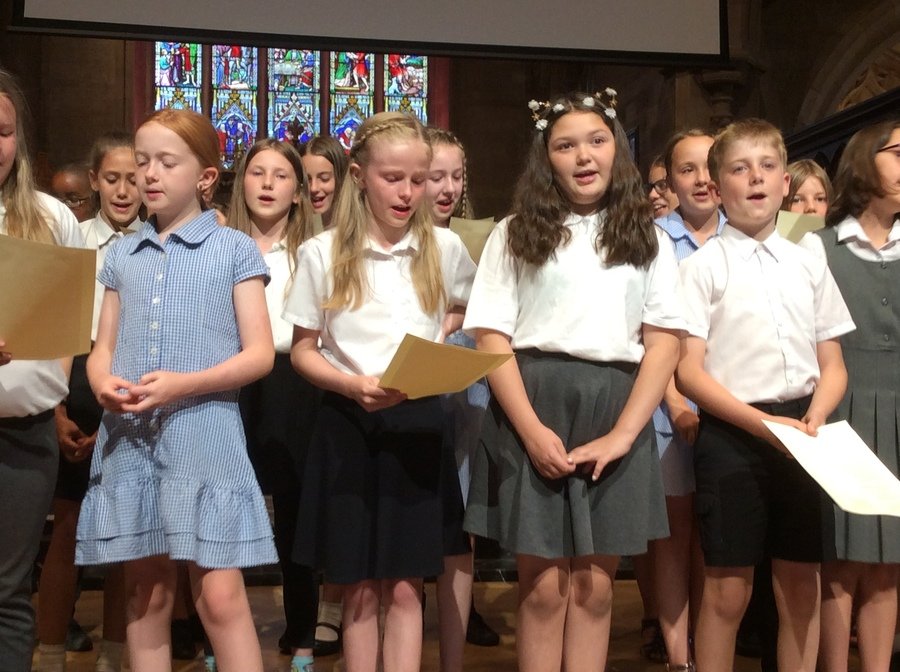 Singing 'On my way.'