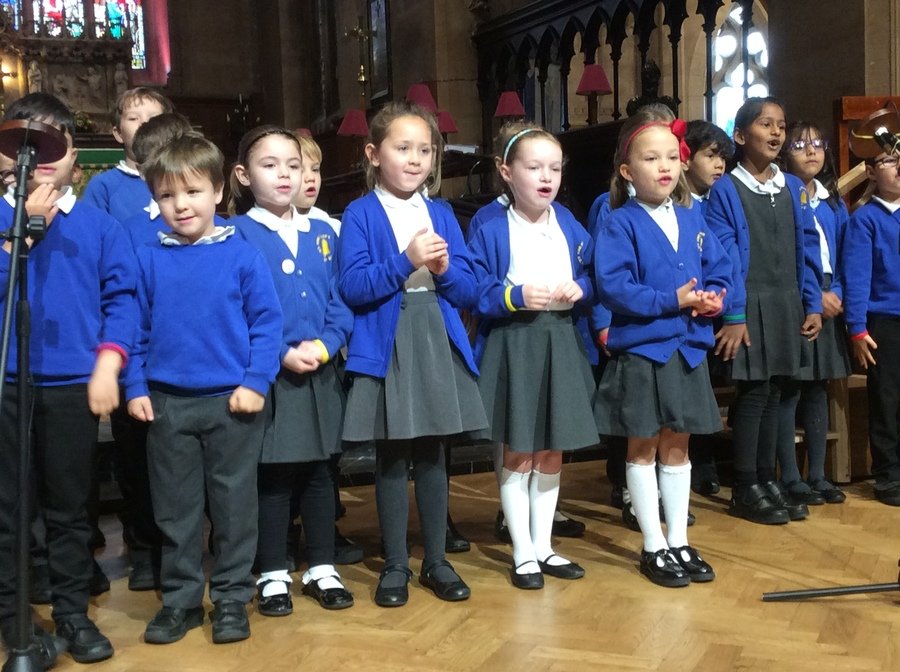 Puffin class sang 'Thankyou for almost everything!'