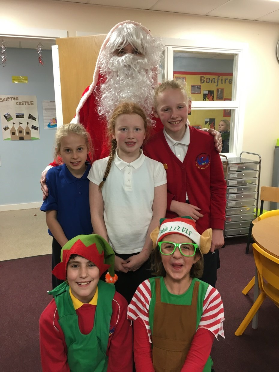 Santa and his little helpers