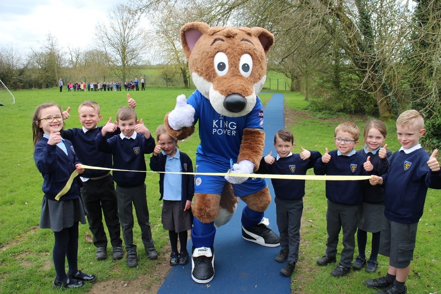 Filbert Fox opens the Daily Mile Track!