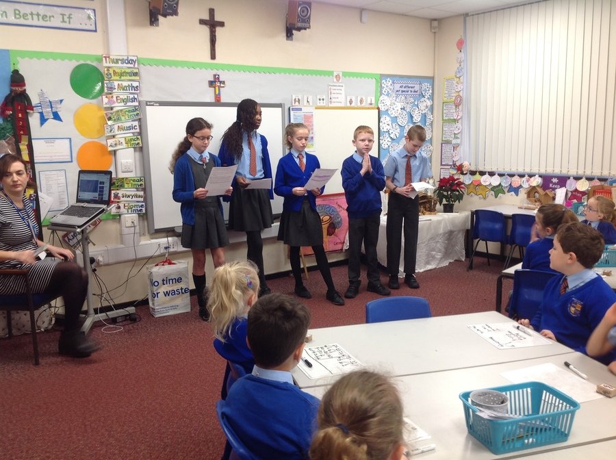 Mini- Vinnies have been leading KS1 liturgies during Advent.