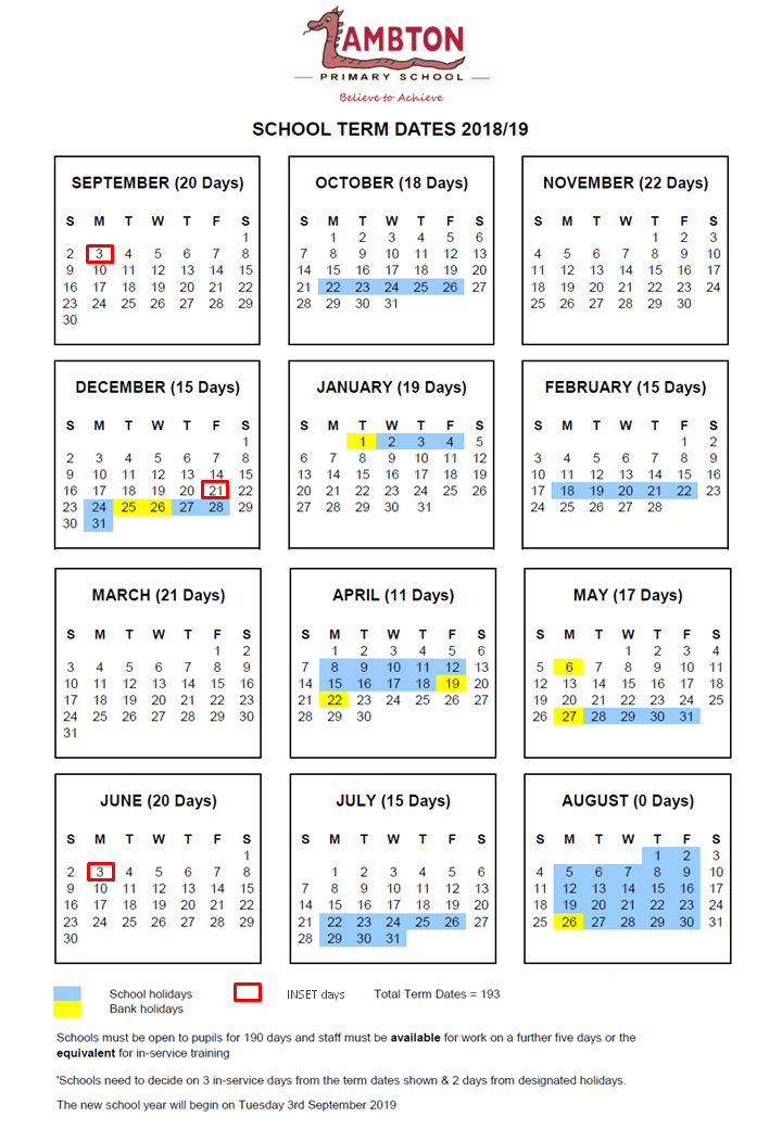 Victoria School Term Dates 2019