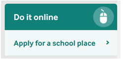 Apply for a school place