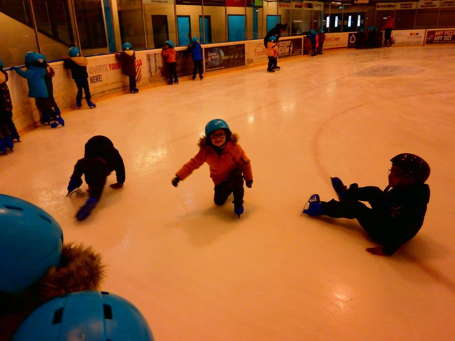 We are enjoying ice skating