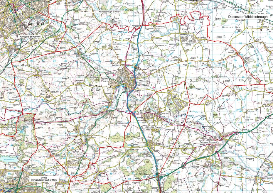 Map of defined parish area for Admissions