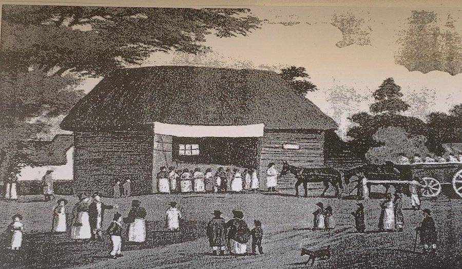 The Barn which was used as a School and Meeting House at Oxshott c1800s