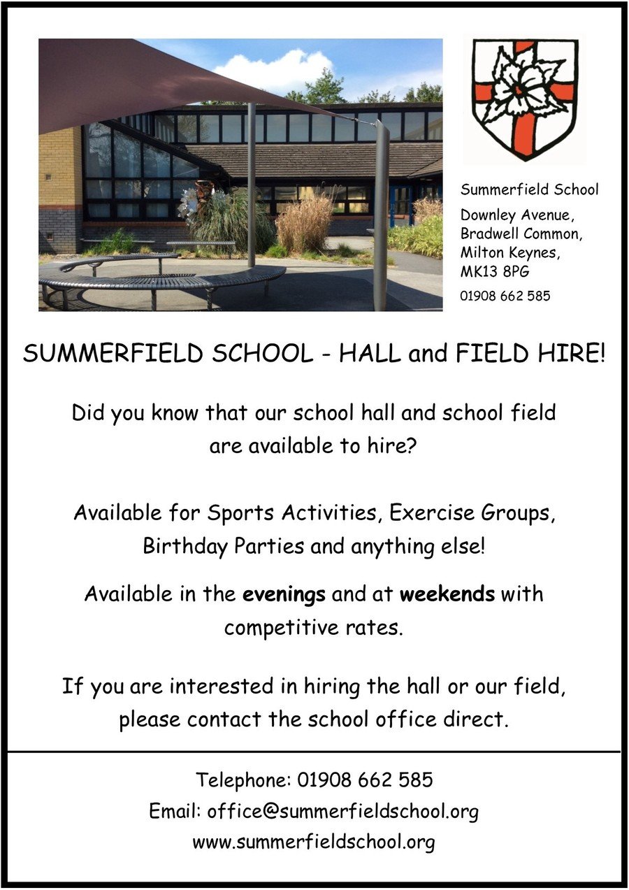 Summerfield School School Hall Hire