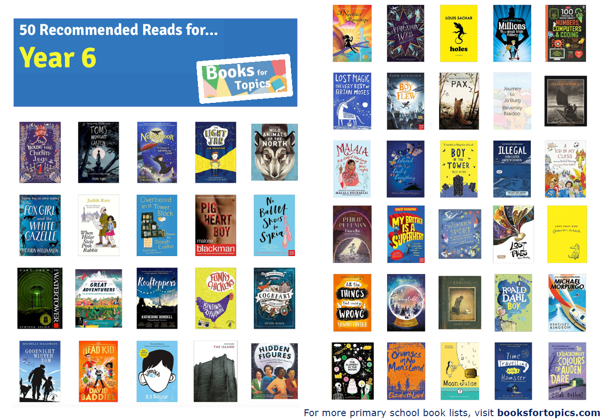 Image result for 50 recommended reads for year 6