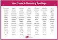 Y5&6 Spellings