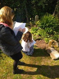 Exploring the garden