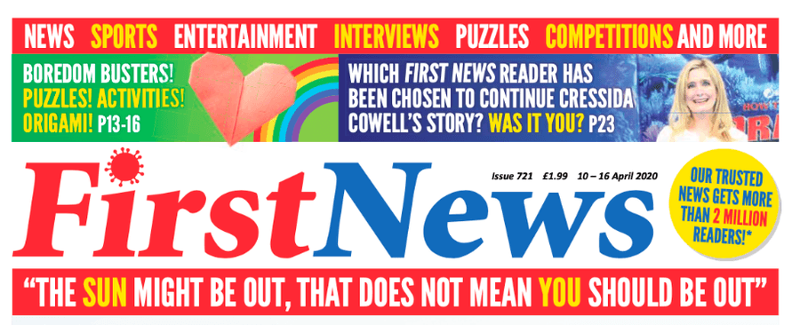Click here to zoom to First News page. 