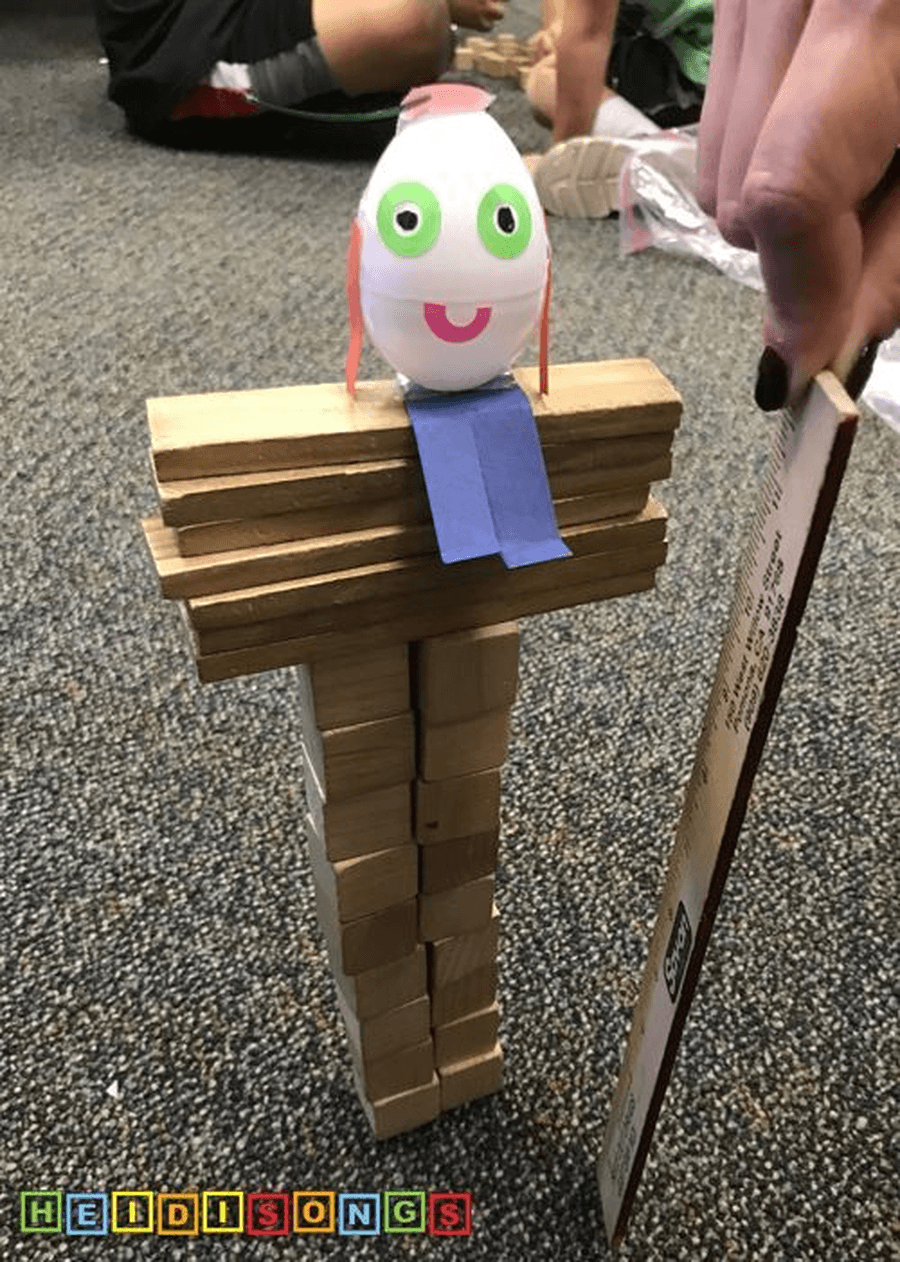 Decorate an egg to make your own Humpty Dumpty. Make a wall for him to sit on, you could use bricks, cardboard boxes or cushions. But be careful that he doesn't fall off.