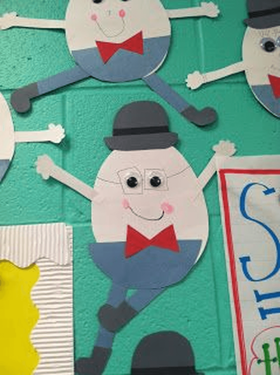 Make your own Humpty Dumpty pictures using different craft materials.