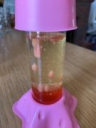 Lucy S's SUPERB home-made lava lamp created whilst exploring chemical reactions!