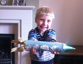 Marcus aged 4 has created this zooming rocket. <br>I bet he has lots of adventures with it... woosh!