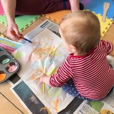 Messy Play and fun with paints<br>