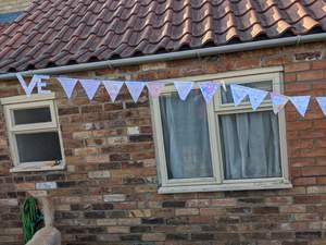 VE Day bunting made by Merryn, aged 8 years<br>