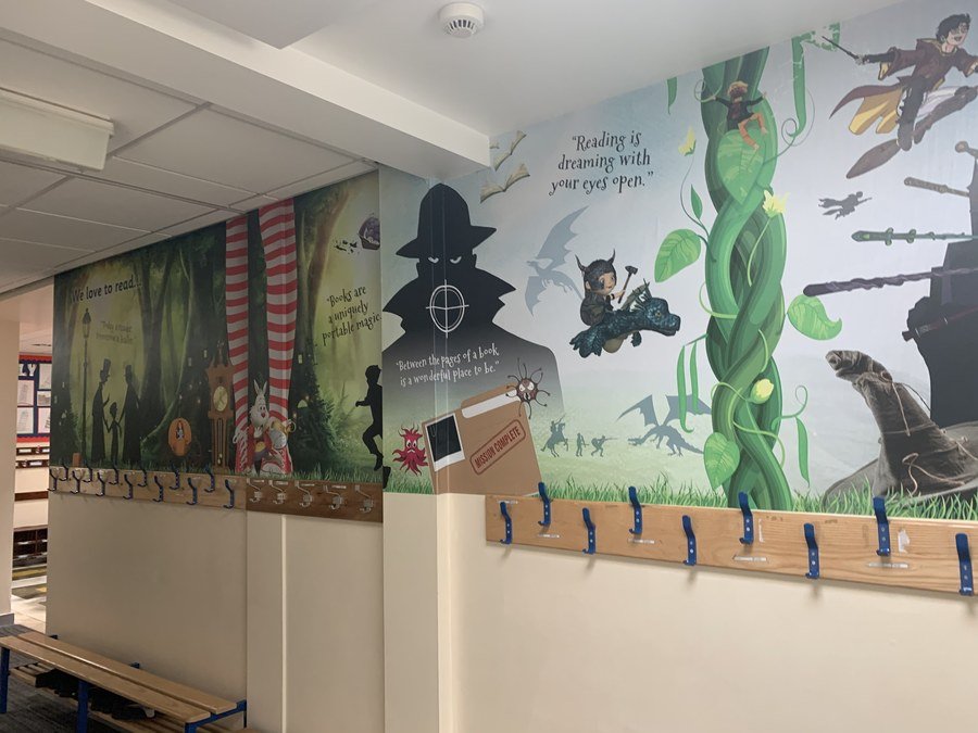 KS2 inspired reading wall