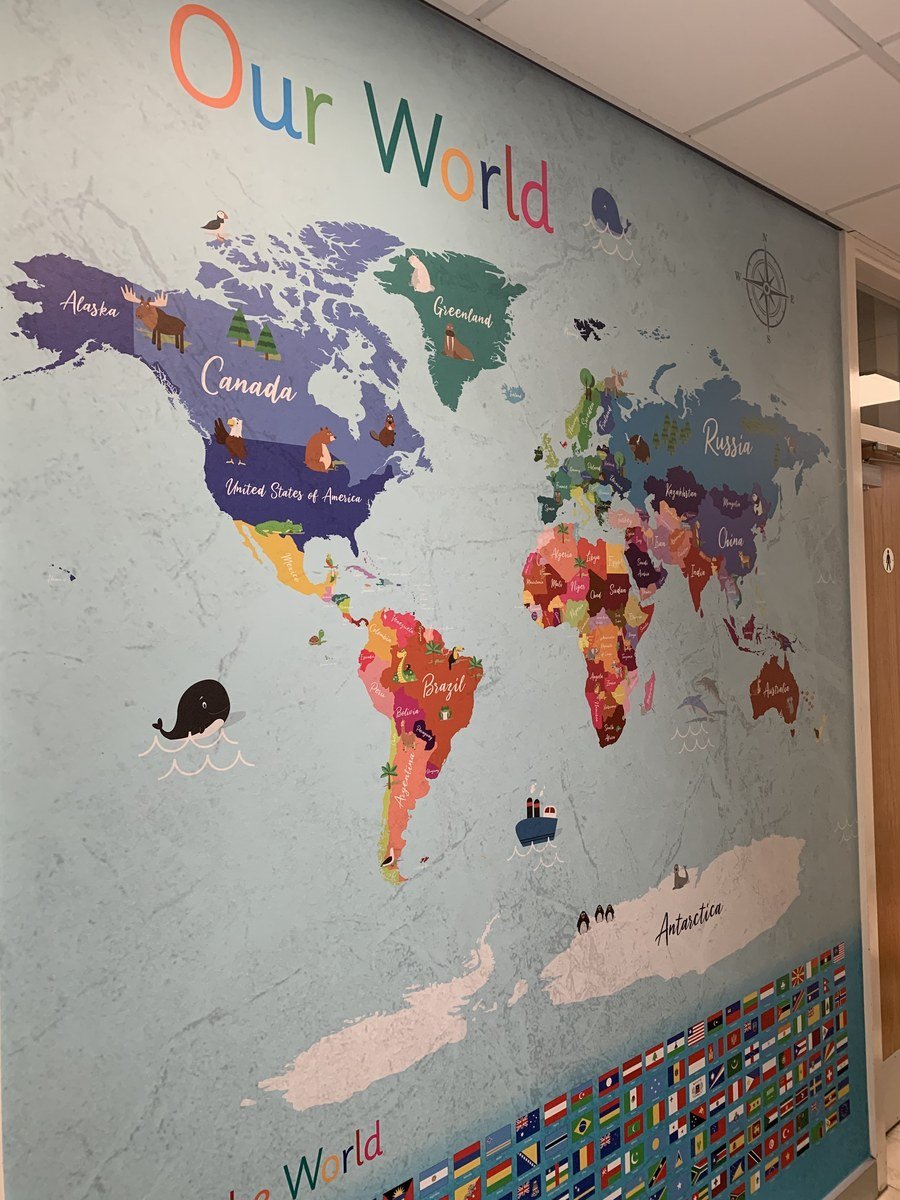 Our World Map and World Flags