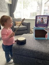 Bethany, aged 1, <br>enjoying Musical Mavericks