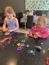 Play dough time! <br>Millie, aged 6 and Bethany, aged 1