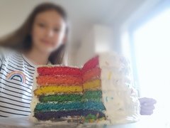 Ezzie (Year 5) Rainbow cake