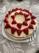 Mrs Nicholls' strawberry and vanilla buttercream party cake