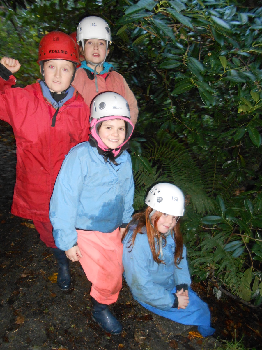 Alan, Cara, Max and Toya are all set for the challenges in the adventure walk