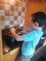  Ollie - cooking dinner