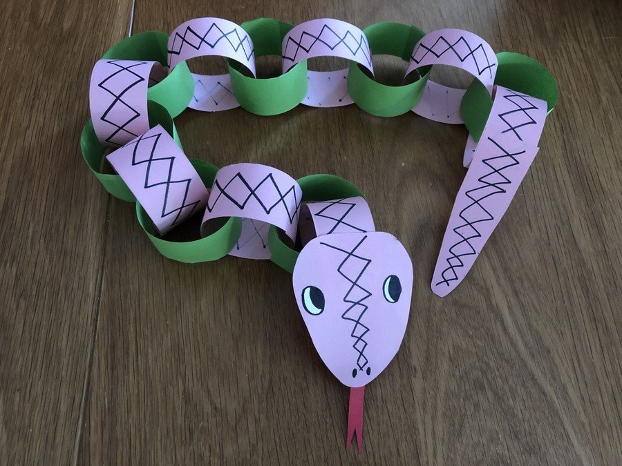 Paper Chain Snake Decorated