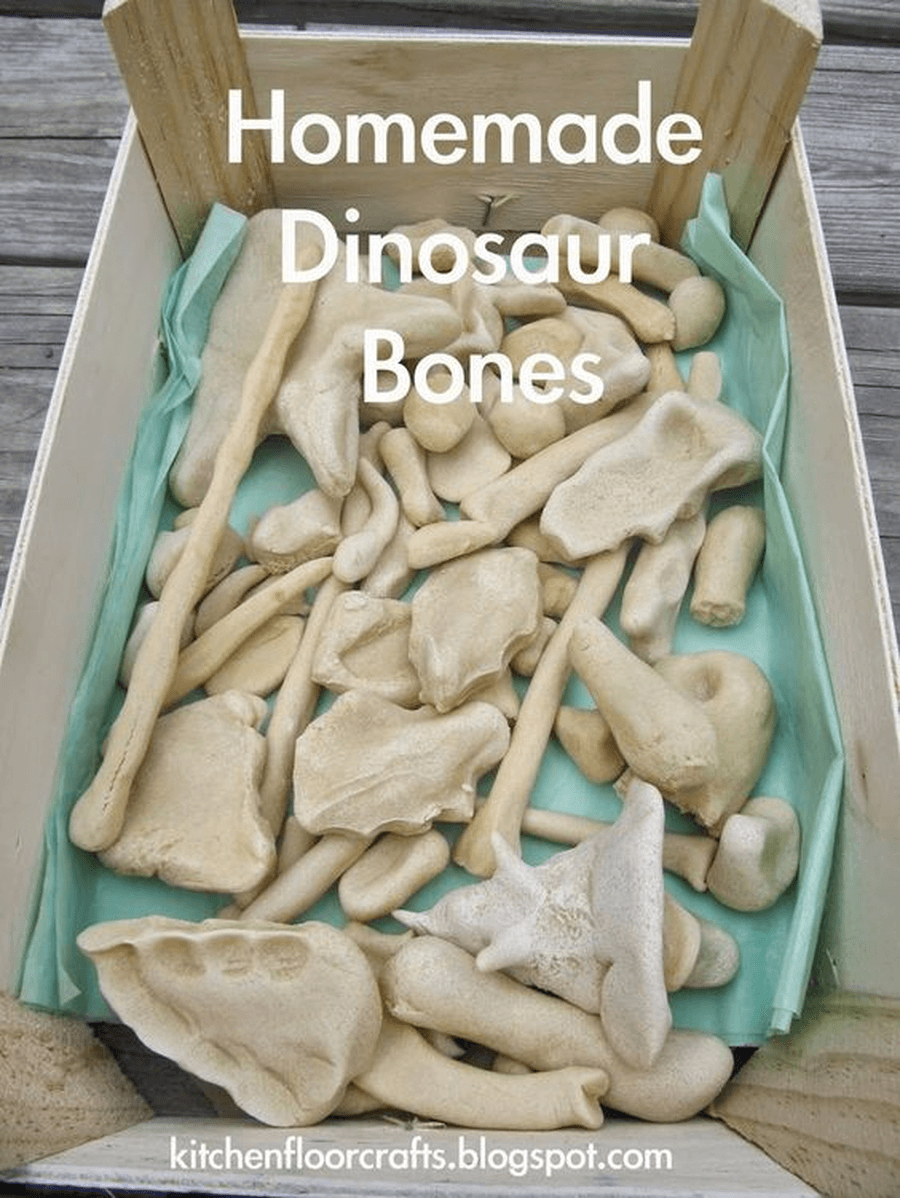 Make some of your own dinosaur bones using play or salt dough. Can you match them to the right dinosaur?