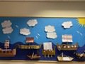Viking display with home learning projects 