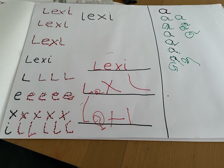 Wow Lexi lovely letter formation.  Well done for the many ways you have practised writing your letters.