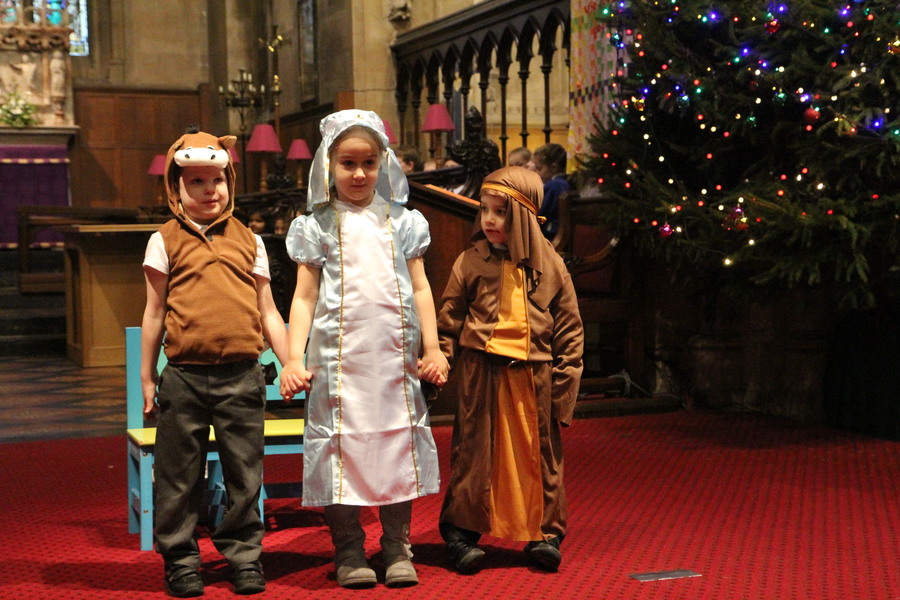 Mary and Joseph travelled to Bethlehem on a donkey.