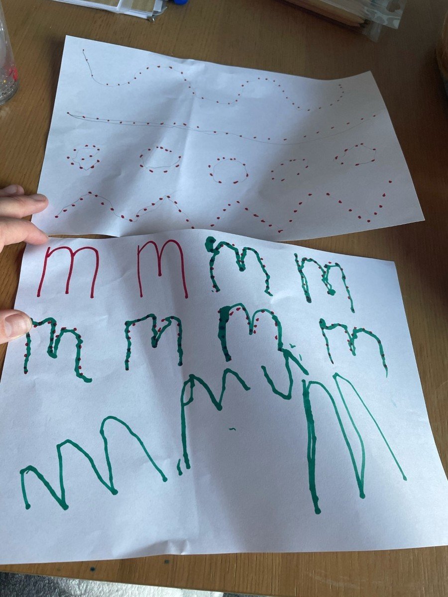 Well done Lexi.  Did you remember to say Maisie mountain mountain as you wrote it?
