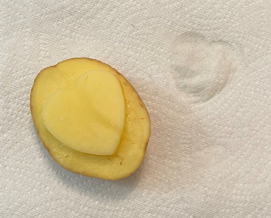 Dry the potato