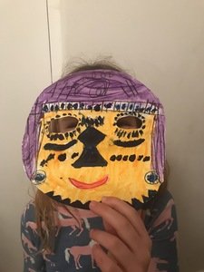 Edie's Mayan mask