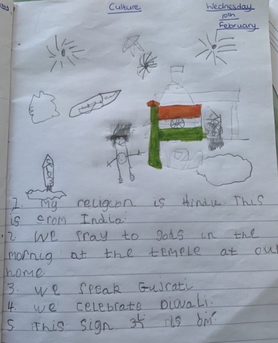 Here are some examples of children sharing their own cultures, during home learning