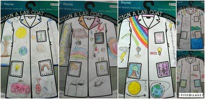 Year 5 entered the 'Design a lab coat' competition